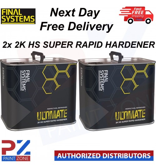 2x FINAL SYSTEMS ULTIMATE 2K HS SUPER RAPID HARDENER 2.5LTR ULTIMATE CLEARCOAT